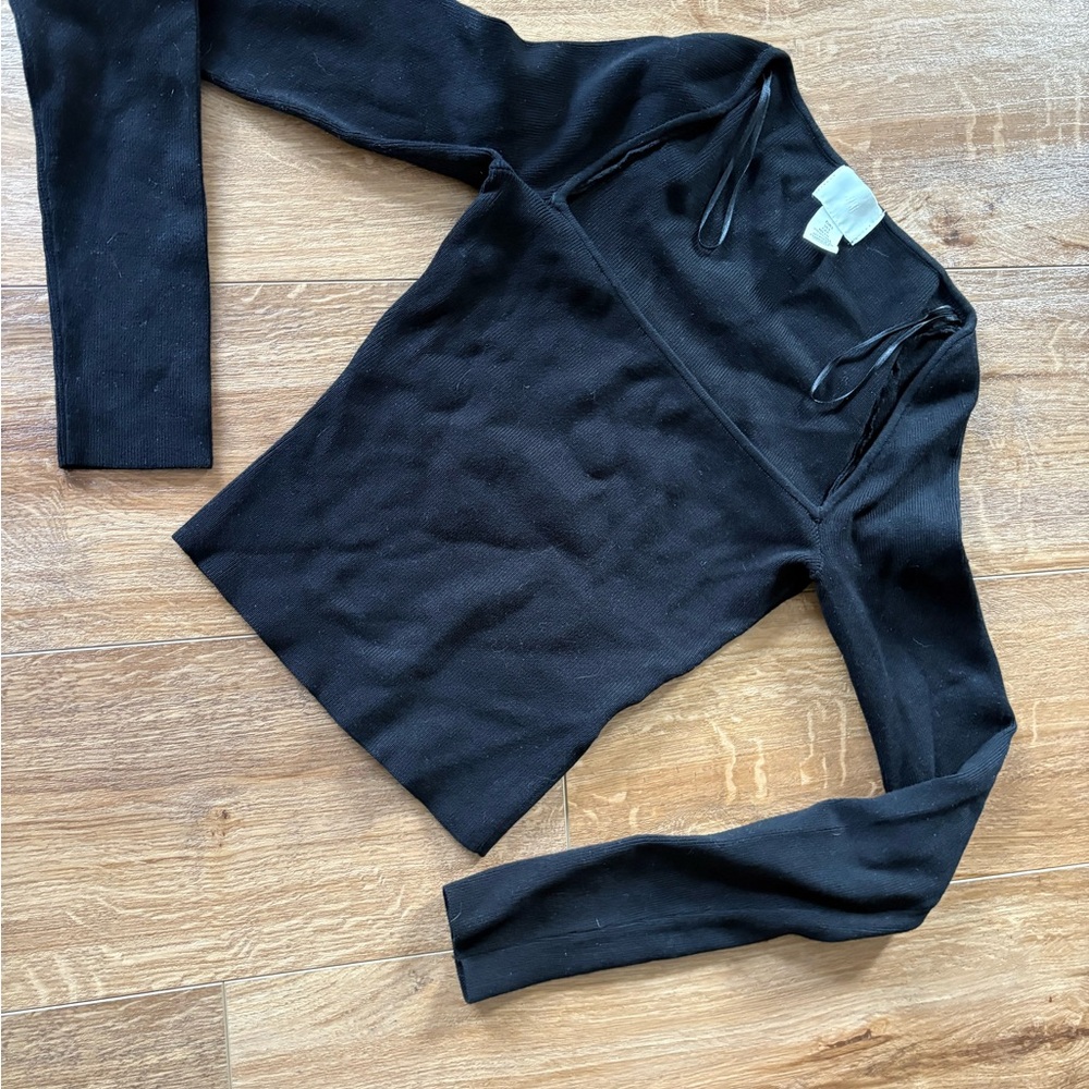 Ribbed Black Women's Midi Top